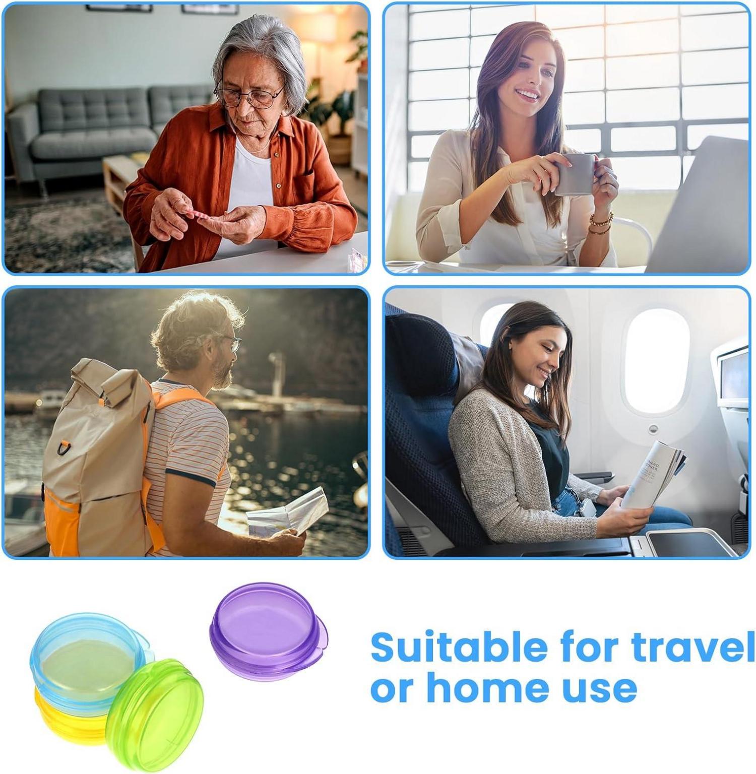 Mini-Pillendose 5er Pack Pillen-Organizer Vitamin-Halter Reise (5