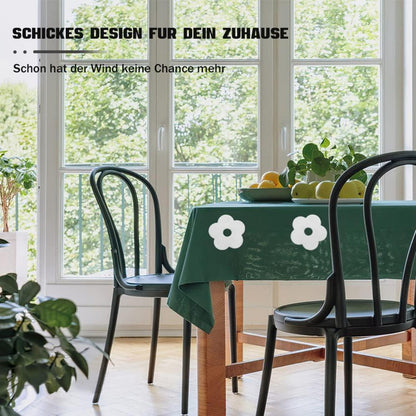 8er Set Magnetische Tischdeckenbeschwerer Blume Edelstahl - Grau