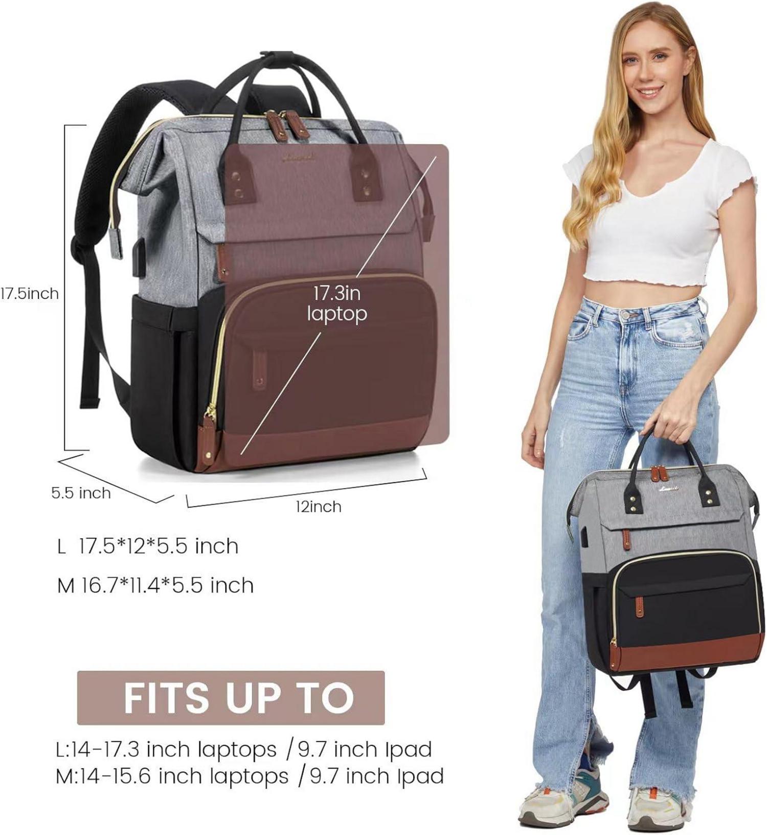 LOVEVOOK Damen Laptop Rucksack 15.6 Zoll Wasserdicht für Schule & Reise