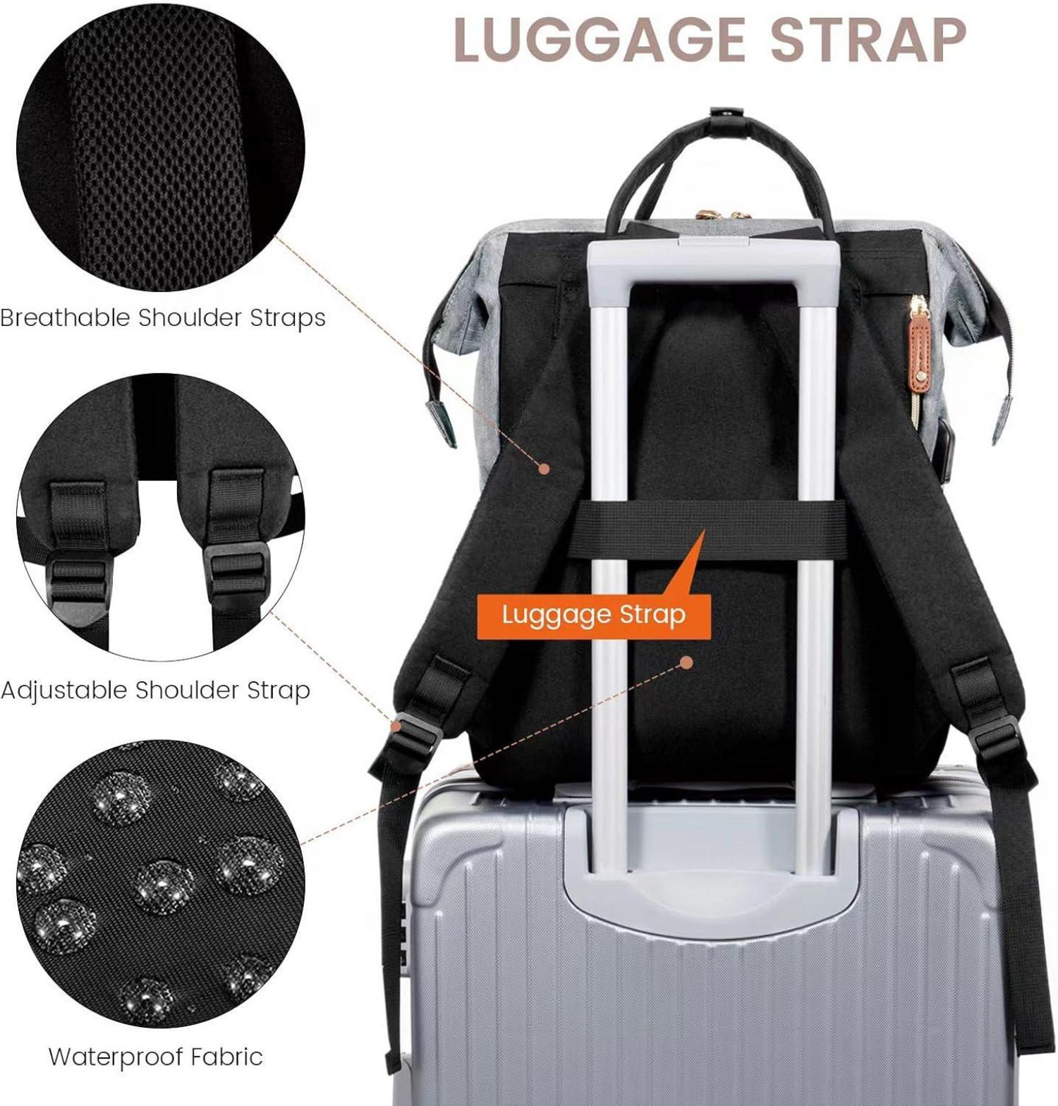 Damen Rucksack Laptop 15.6 Zoll Schulrucksack Mädchen Wasserdicht