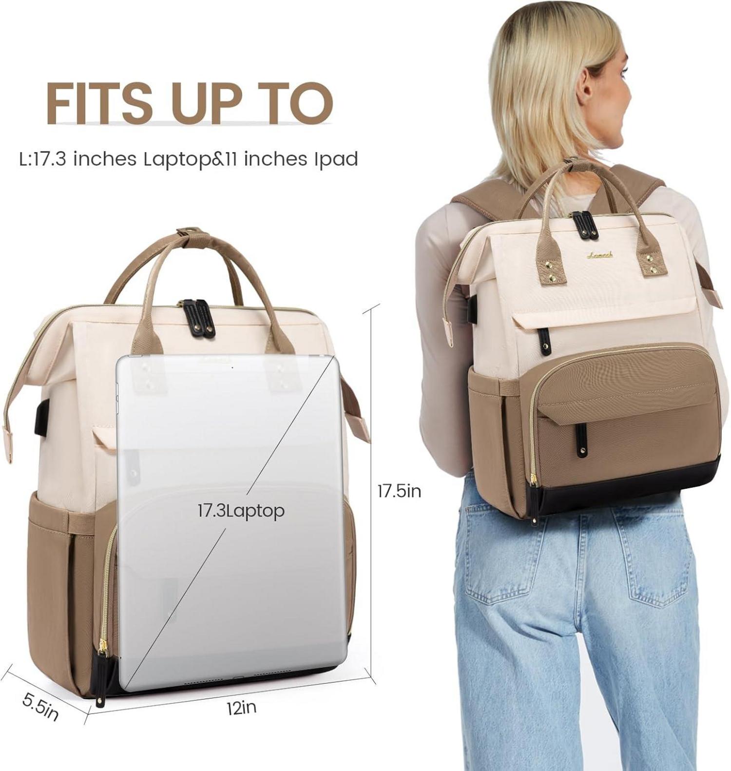 Damen Laptop Rucksack 15.6 Zoll Wasserdicht Schulrucksack