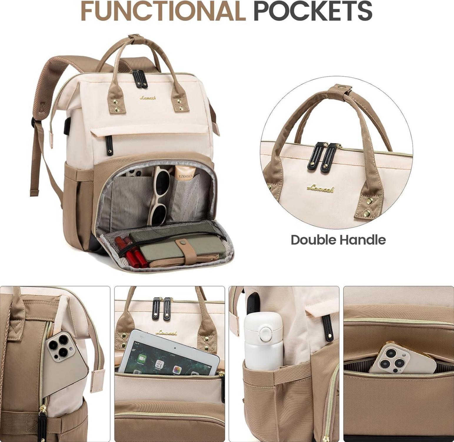 Rucksack Damen Laptop 15.6 Zoll Schulrucksack Mädchen Wasserdicht