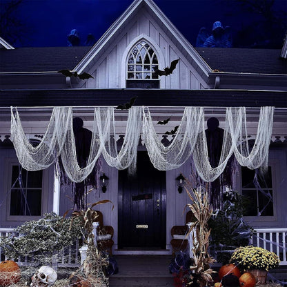 Gruseliges Halloween Deko Tuch Baumwolle Horror Stoff