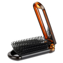 Faltbare Mini Haarbürste mit Spiegel für Frauen und Mädchen