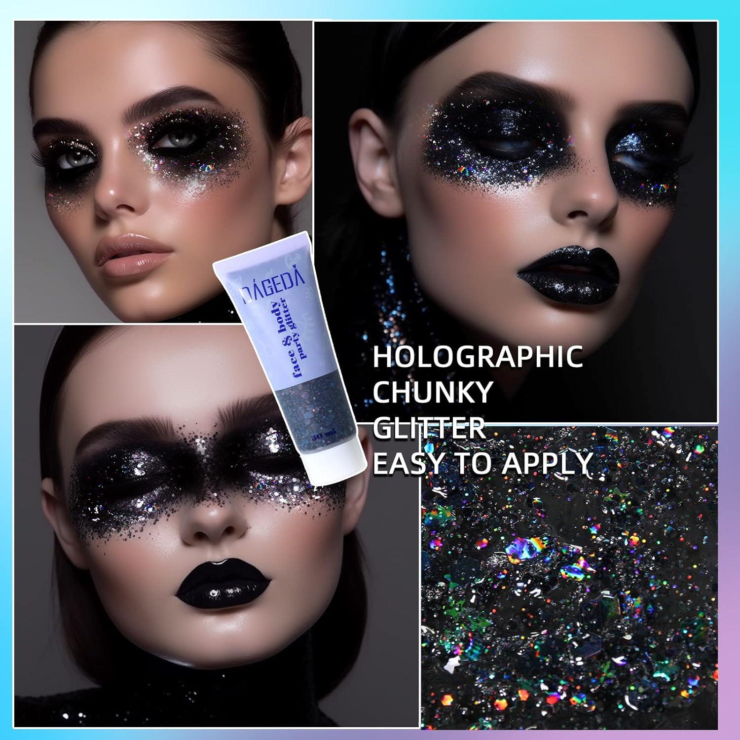 Glitter Gel Sequins Shimmer Body Face Liquid Eyeshadow Holographic