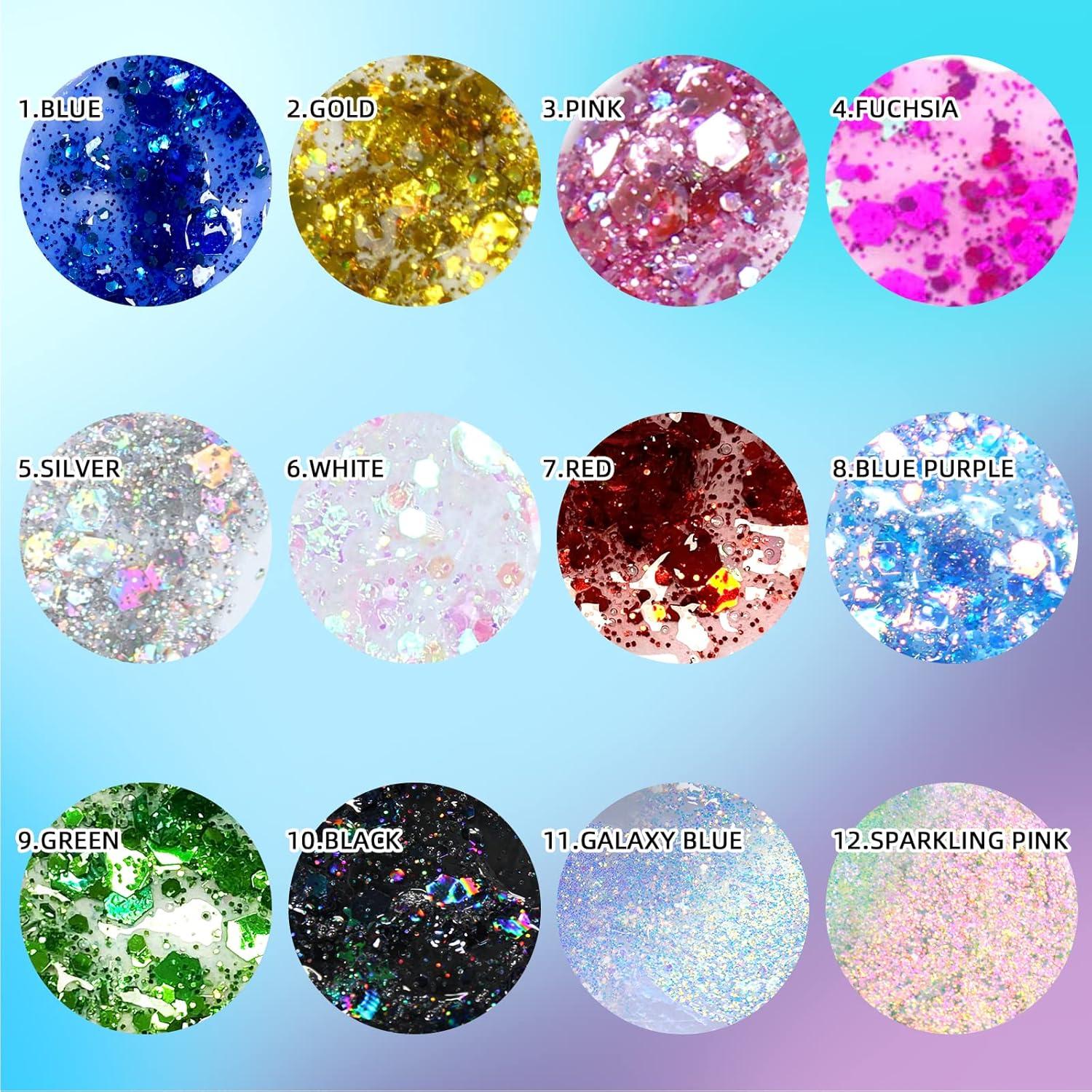 Prreal Body Glitter Gel 50ml Face Sequins Holographic Makeup
