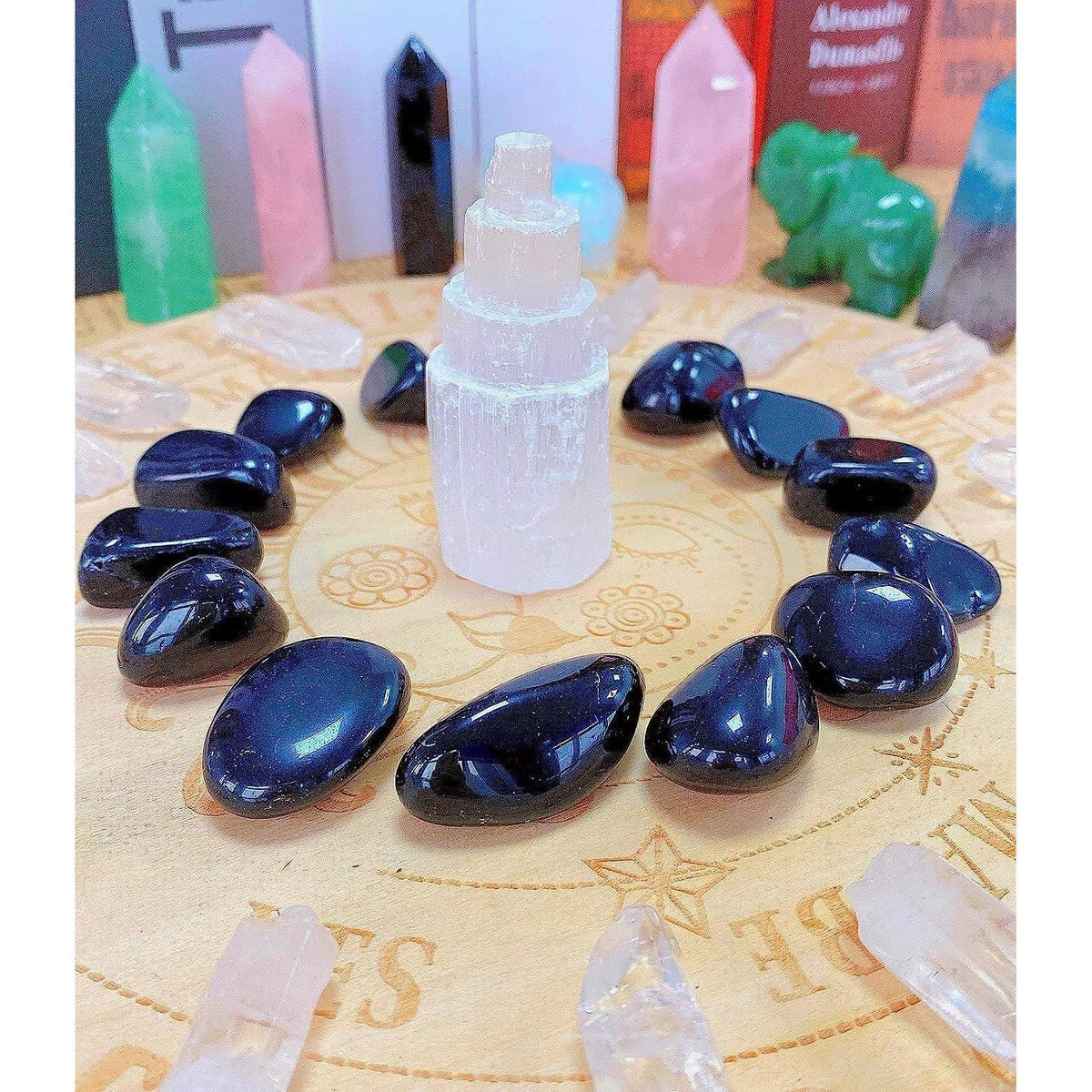 XIANNVXI Obsidian Trommelsteine 100g - Natürliche Heilkristalle