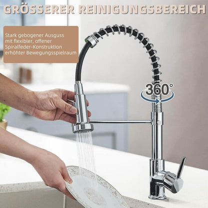 Wasserhahn Küche mit Brause ausziehbar 360° Schwenkbar