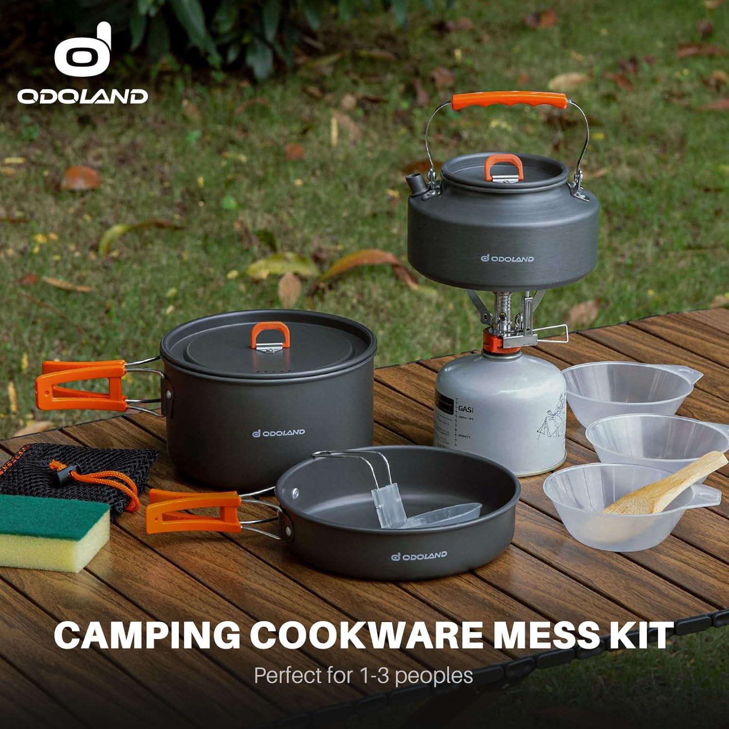 Camping Kochgeschirr Set 10-teilig für Outdoor Aktivitäten