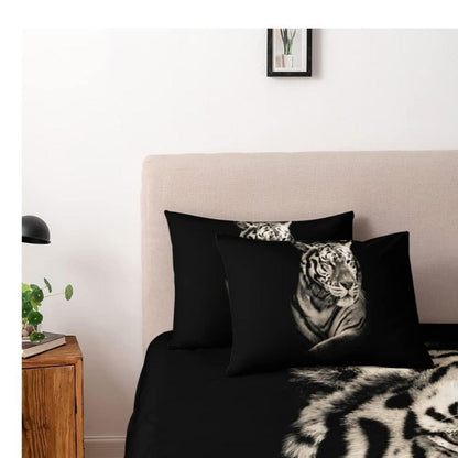 3D Tiger Bettwäsche Set 4-teilig | Mikrofaser | 135x200 cm