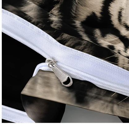 3D Tiger Bettwäsche Set 4-teilig | Mikrofaser | 135x200 cm
