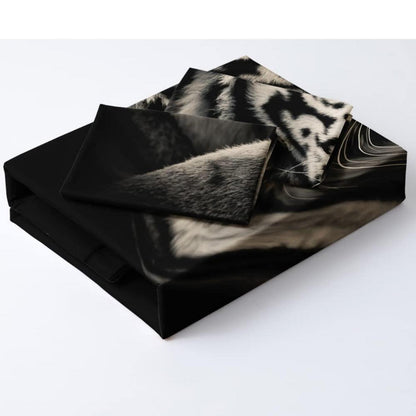 3D Tiger Bettwäsche Set 4-teilig | Mikrofaser | 135x200 cm