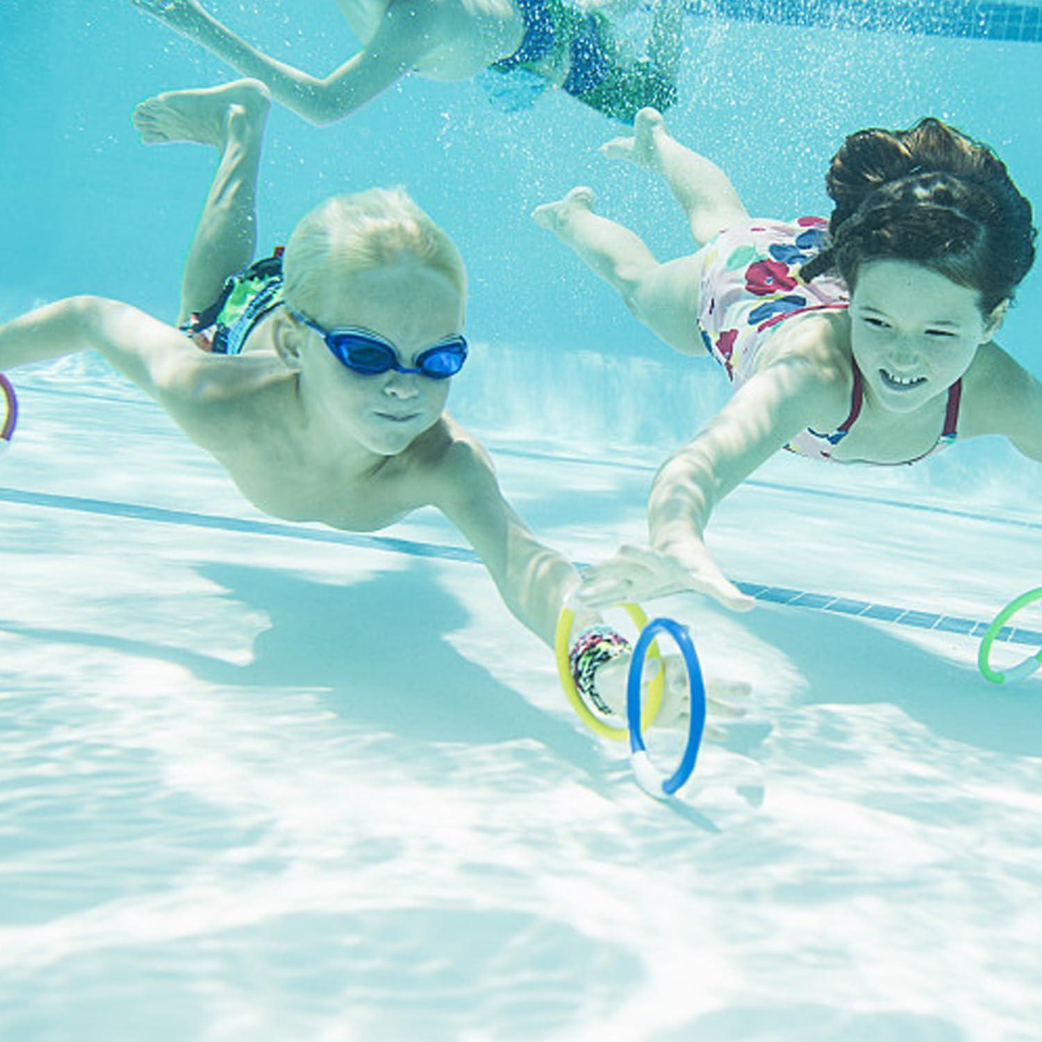 Tauchspielzeug für Kinder: Unterwasser Tauchringe 8er Set