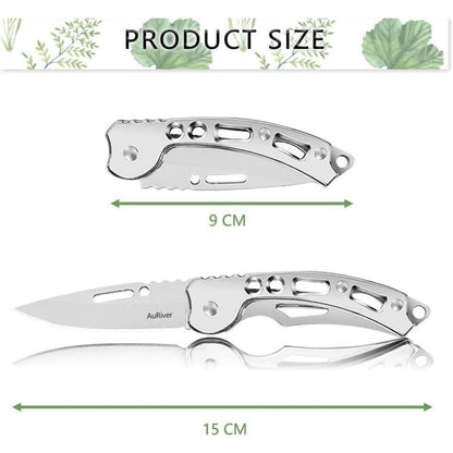 Günstiges Taschenmesser 4 stk Klein Klappmesser Mini Silber