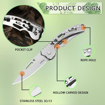 Günstiges Taschenmesser 4 stk Klein Klappmesser Mini Silber