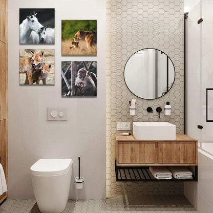 Leinwandbilder Tiere Afrikanischen Savanne 4-teilig 30x30cmWanddekoration Artscope