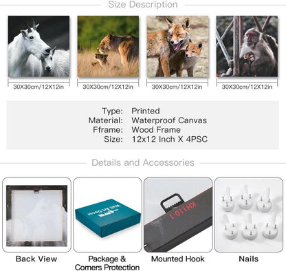 Leinwandbilder Tiere Afrikanischen Savanne Modernes Wandbild 30x30 cm