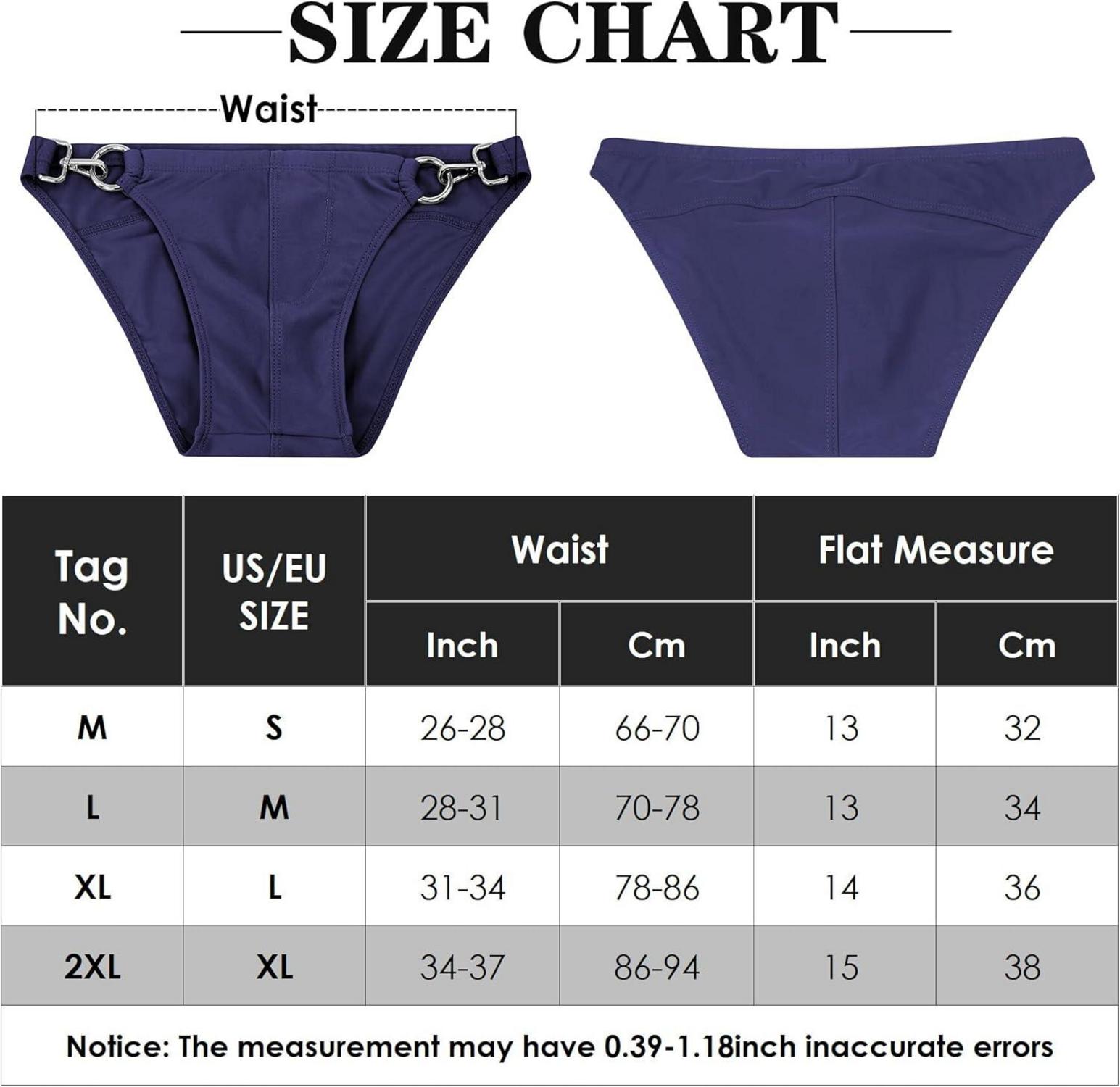 Sexy Herren Badehose Slip Schwimmhose Metallschnallen Dunkelblau EU/US S-XL