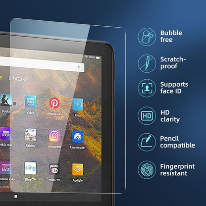 2x Panzer Schutz Glas für Amazon Fire HD 10 11. Gen 2021, 9H Härte, HD Displayschutzfolie