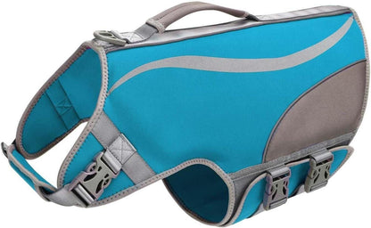 Hundeschwimmweste Neopren Haifischdesign Blau Schwimmweste Hunde Stark