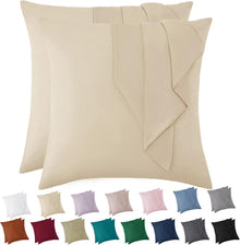 Kissenbezug Mikrofaser 80x80 Beige 2er Set Pillowcase Öko-Zertifikat