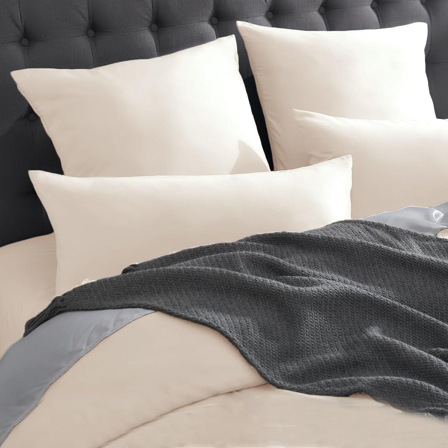 Kissenbezug Mikrofaser 80x80 Beige 2er Set Pillowcase Öko-Zertifikat