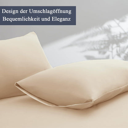 2er Set Vielit Kissenbezug 40x60 Beige Microfiber Öko-Hypoallergenic