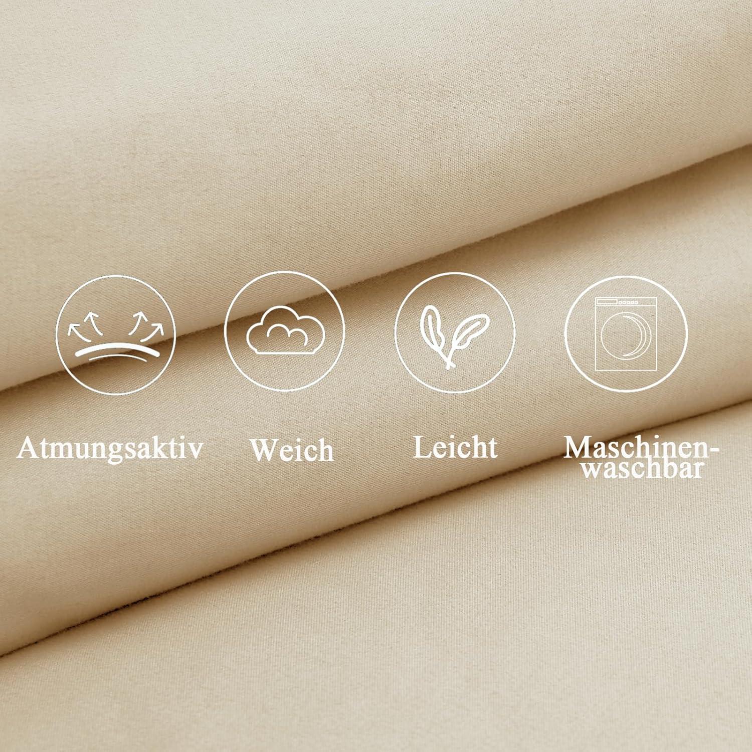 Kissenbezug 40x60 Beige Mikrofaser 2er Set Öko-Zertifikat hypoallergen