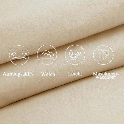 Kissenbezug 40x60 Beige Mikrofaser 2er Set Öko-Zertifikat hypoallergen