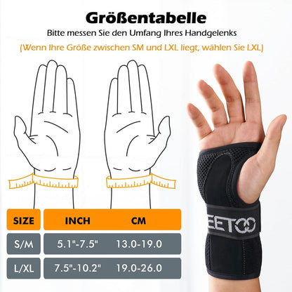 Handgelenkstütze mit Metallschiene für