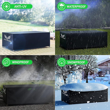Gartenmöbel Abdeckung 600D Oxford Gewebe Winterfest für Sitzgruppe