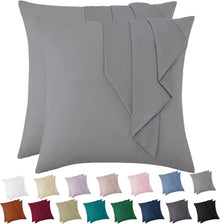 Kissenbezug Set Mikrofaser Grau 80x80 2er Pack OEKO-TEX Standard