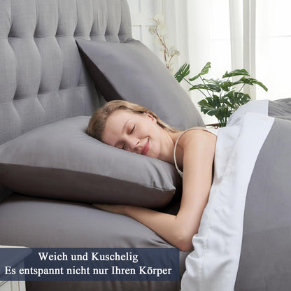Vielit Kissenbezug 80x80 Grau Mikrofaser 2er Set