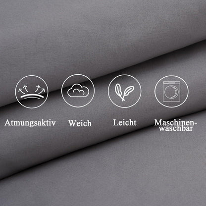 Kissenbezug 80x80 Grau Weich 2er Set Mikrofaser Pillowcase Öko-Zertifikat