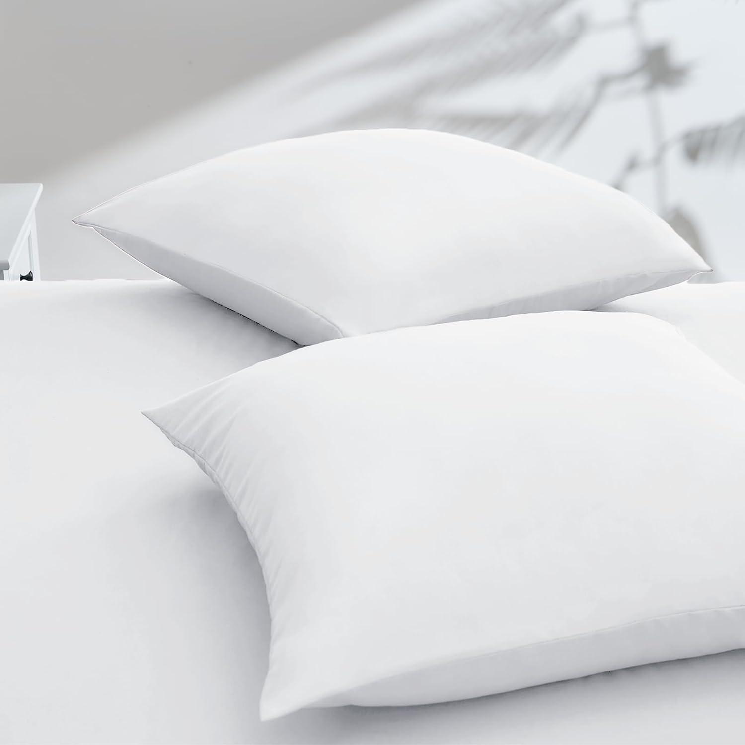 Vielit Kissenbezug 80x80 2er Set Mikrofaser Weiß Weich Pillowcase Öko-zertifiziert