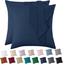 Kissenbezug 80x80 Dunkelblau Mikrofaser 2er Set Pillowcase