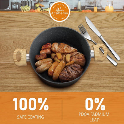 12tlg Kitchen Academy Antihaft Topf & Pfannenset für