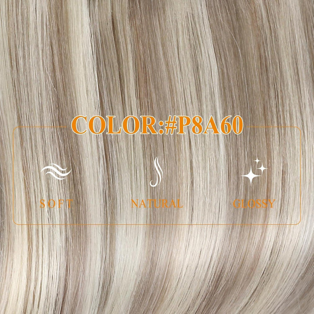 Remy Draht-Extension Ash Brown Mix Platin Blonde 45cm