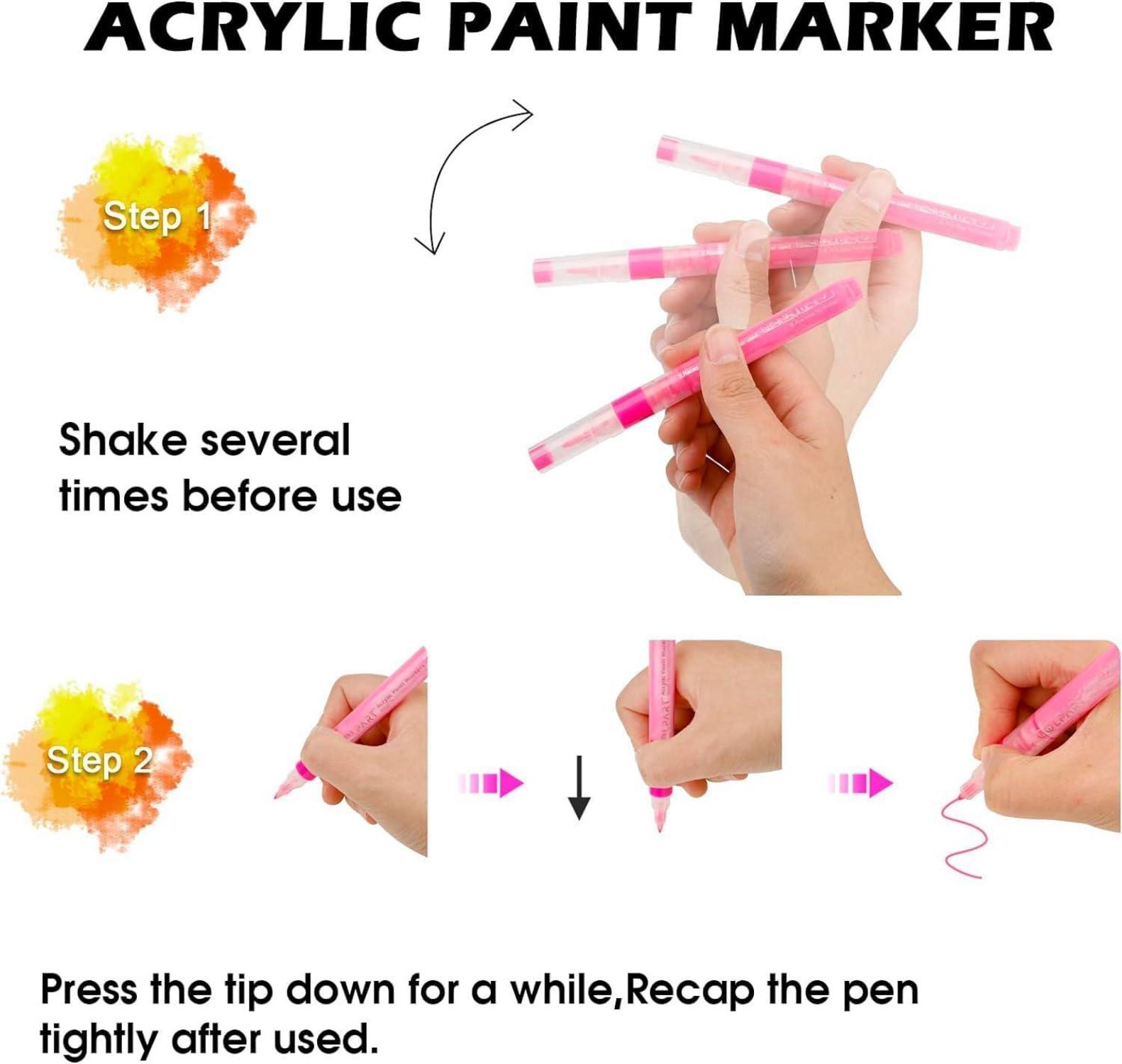 Acrylstifte feine Spitze wasserfest DIY Crafts 36 Farben