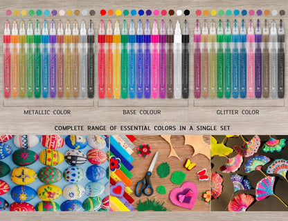 36-tlg. Acrylstifte wasserfest feine Spitze für Steine Bemalen DIY Craft