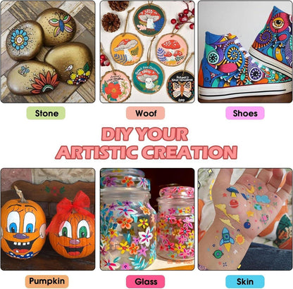 Acrylstifte für Steine Wasserfest Multimarker 0,7mm 36 Farben