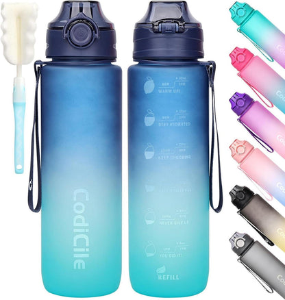 Sport Trinkflasche 1L BPA freie Tritan Wasserflasche auslaufsicher