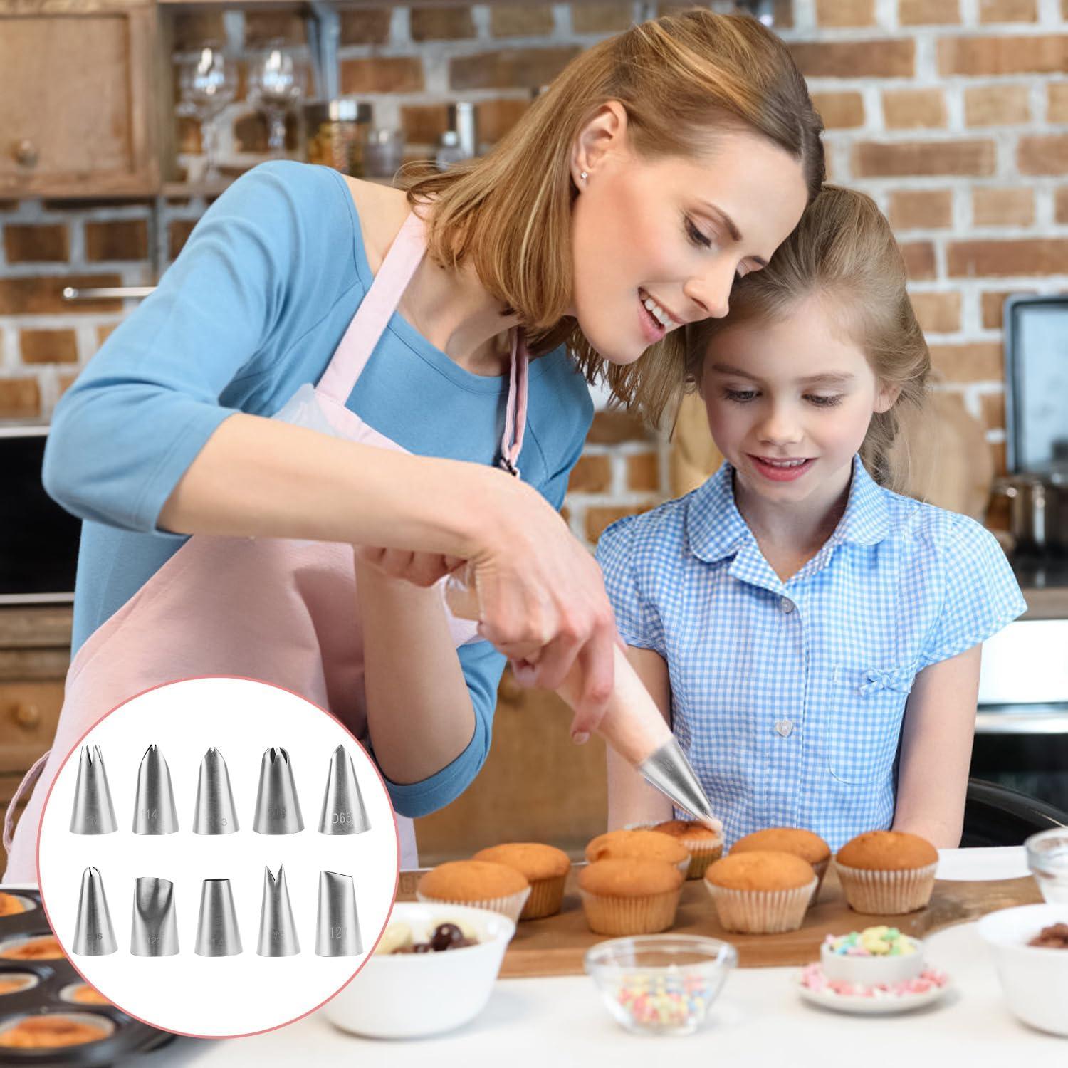 Edelstahl Spritztüllen Set 10-teilig für Kuchen Dekoration