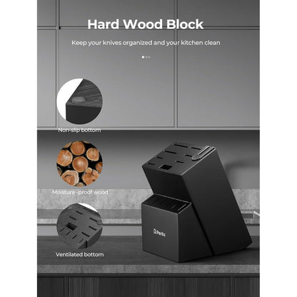 Premium Messerblock 15 TLG Selbstschärfender Messerblock Set