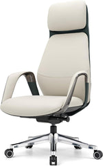 Ergonomischer Bürostuhl Chefsessel aus Echtleder, Business Lift