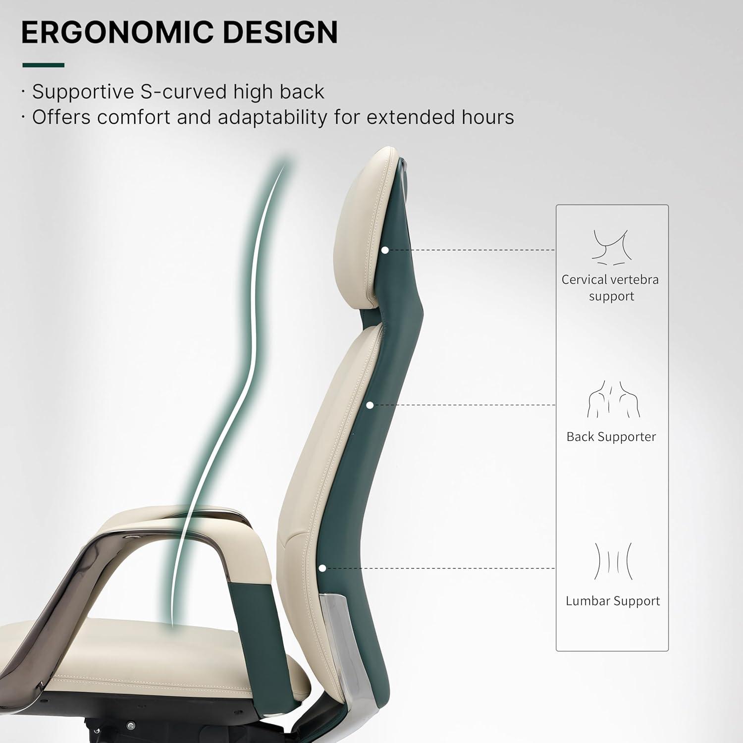 Ergonomischer Chefsessel Nappaleder Lift Business Bürostuhl