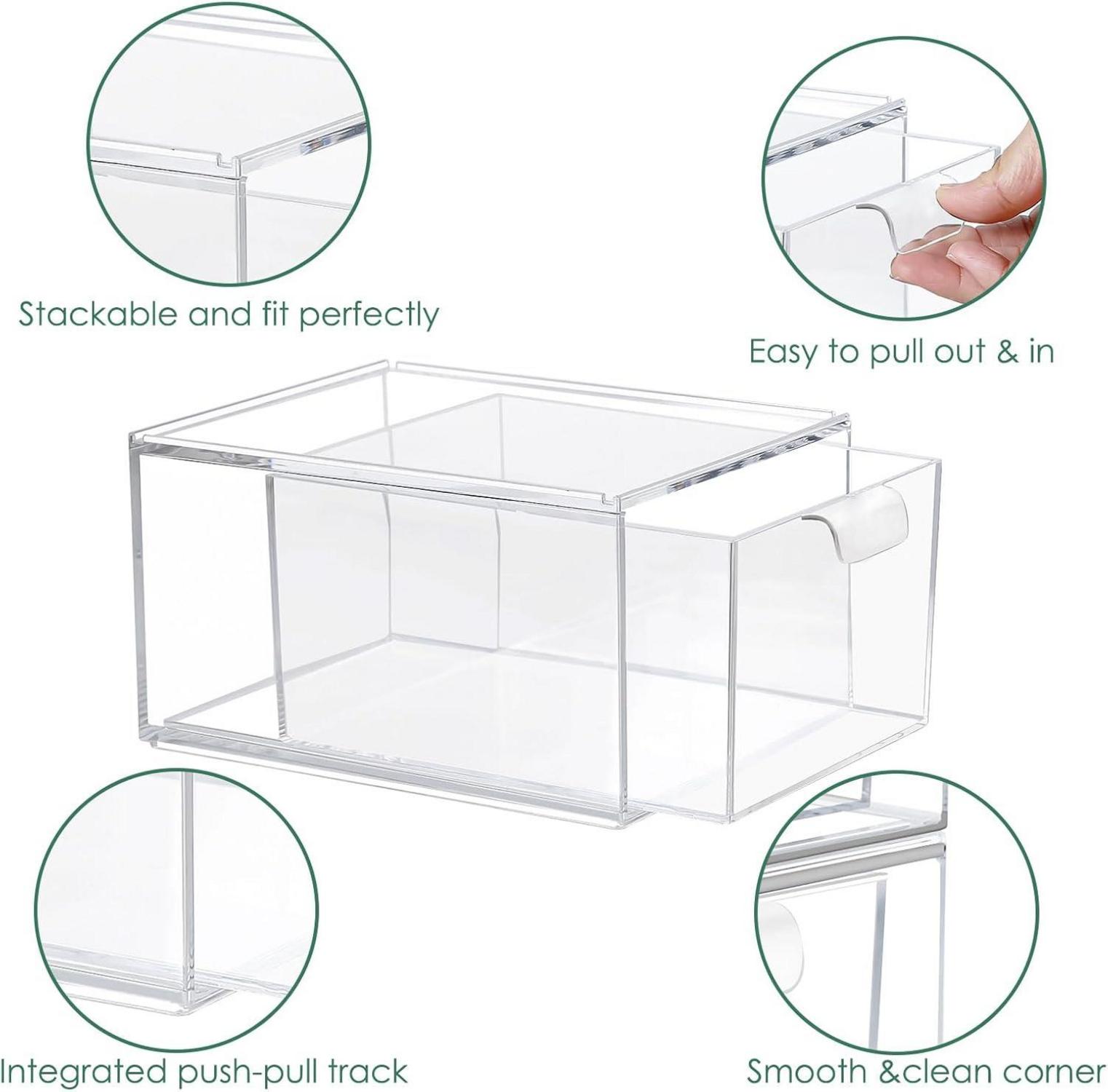 Greentainer Acryl-Make-up-Organizer mit Schubladen, stapelbar