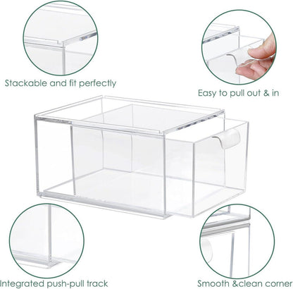 Greentainer Acryl-Make-up-Organizer mit Schubladen, stapelbar