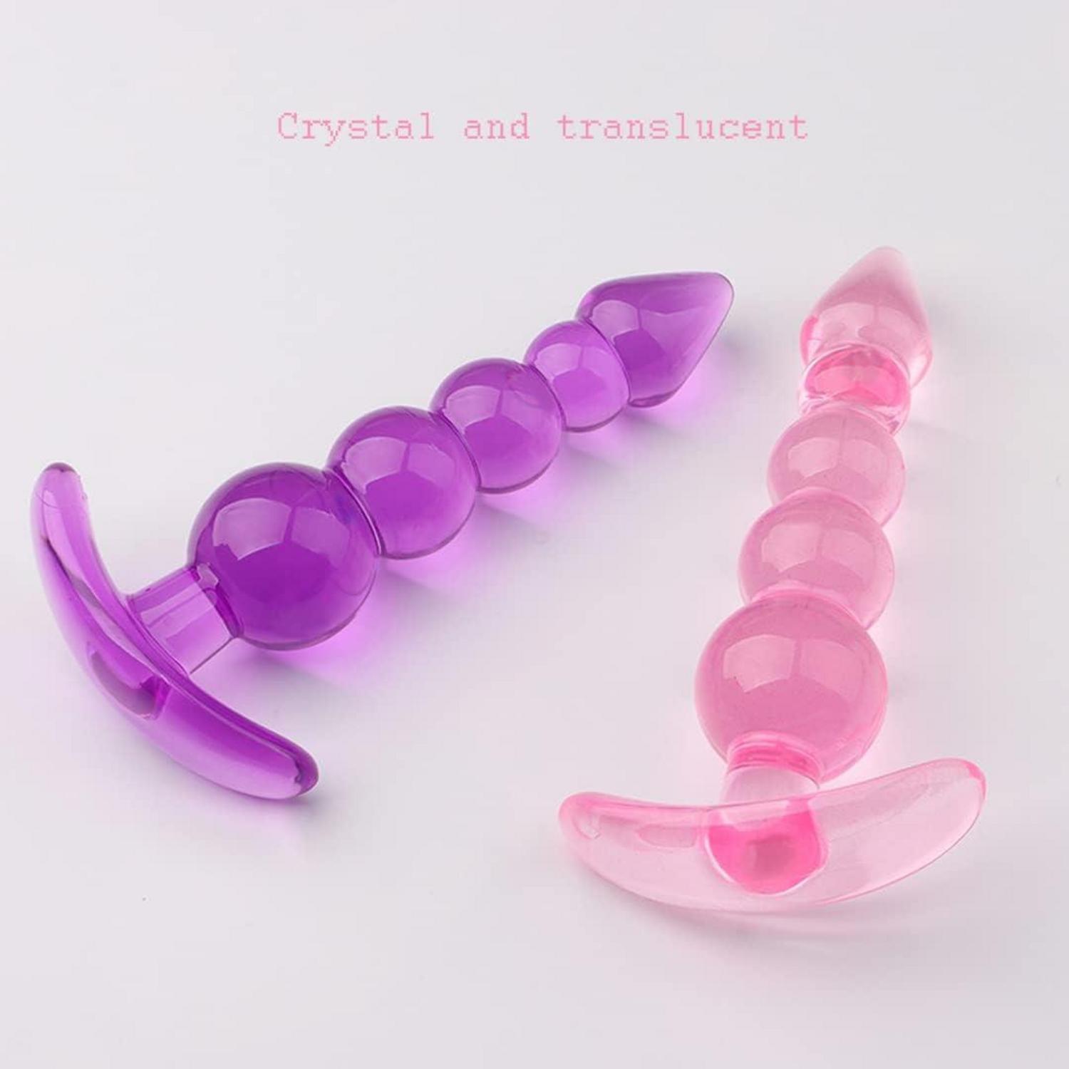 Silikon Analplug Anal Kugel Kette Buttplug Sexspielzeug Anfänger Fortgeschrittene Purpur