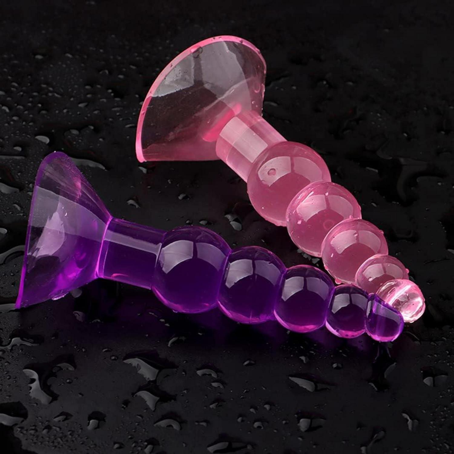 Silikon Analplug Anal Beads Buttplug Kette mit 5 Kugeln - Rosa